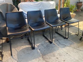 4 black chairs