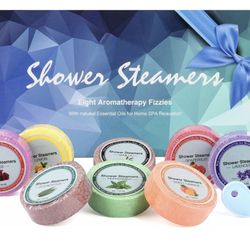 Brand New And Sealed Shower Steamers, Shower Bombs Aromatherapy Relaxing Gift for Women, 8Pcs Essential Oil Bath Bomb Scent Steamer Fizzies 