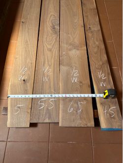 Walnut lumber boards 1/2” S2S