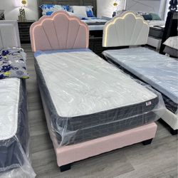 New Twin Bed Frame With Mattress $240