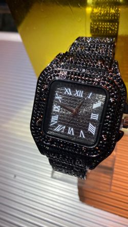 Black ice piece a lab stones unisex for him or her