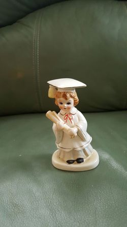 Vintage Lefton China Porcelain Girl Graduate