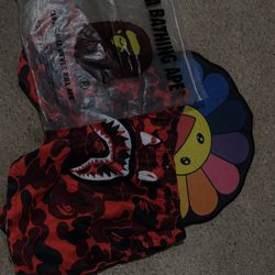 Bape Red Camo Shorts