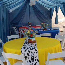 Canopy/ Draping / Tables / Chairs