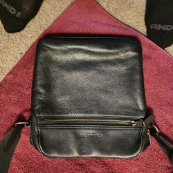 Authentic Coach Charles Flight Bag - Black Leather Crossbody (F54782)