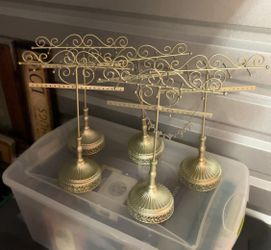 X Galleries Champagne Colored Jewelry Stands 