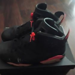 Jordans Blk N Red