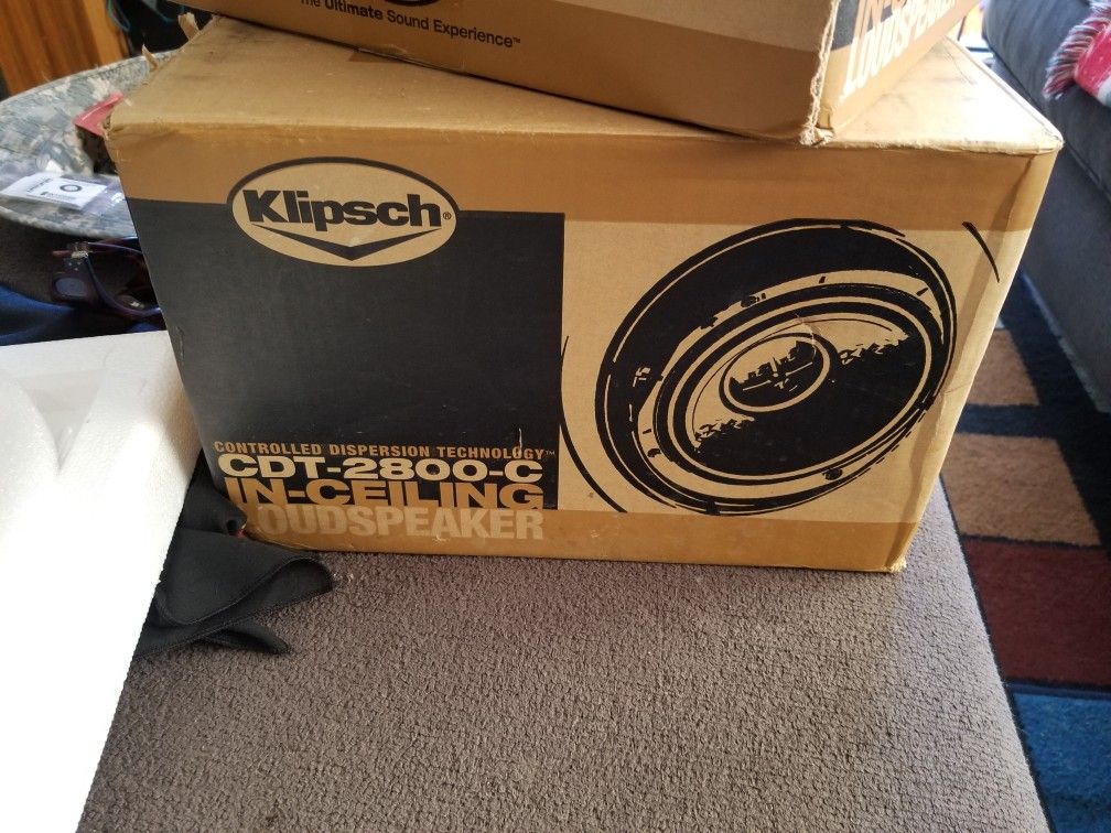 Klipsch In Ceiling Speaker. 1 left. $100. NEW. Pickup in Oakdale