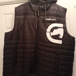 Ecko Unltd Hooded Big And Tall Vest New Without Tags