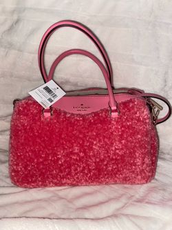 Kate Spade New York Pink Faux Fur Satchel Bag
