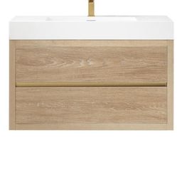 36” Wall Mount Bathroom Vanity 