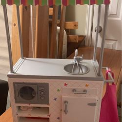 American girl ice cream hotdog place set