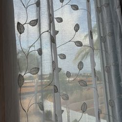 👻 SHEER CURTAINS 3 Panels … Happy Halloween 🎃 