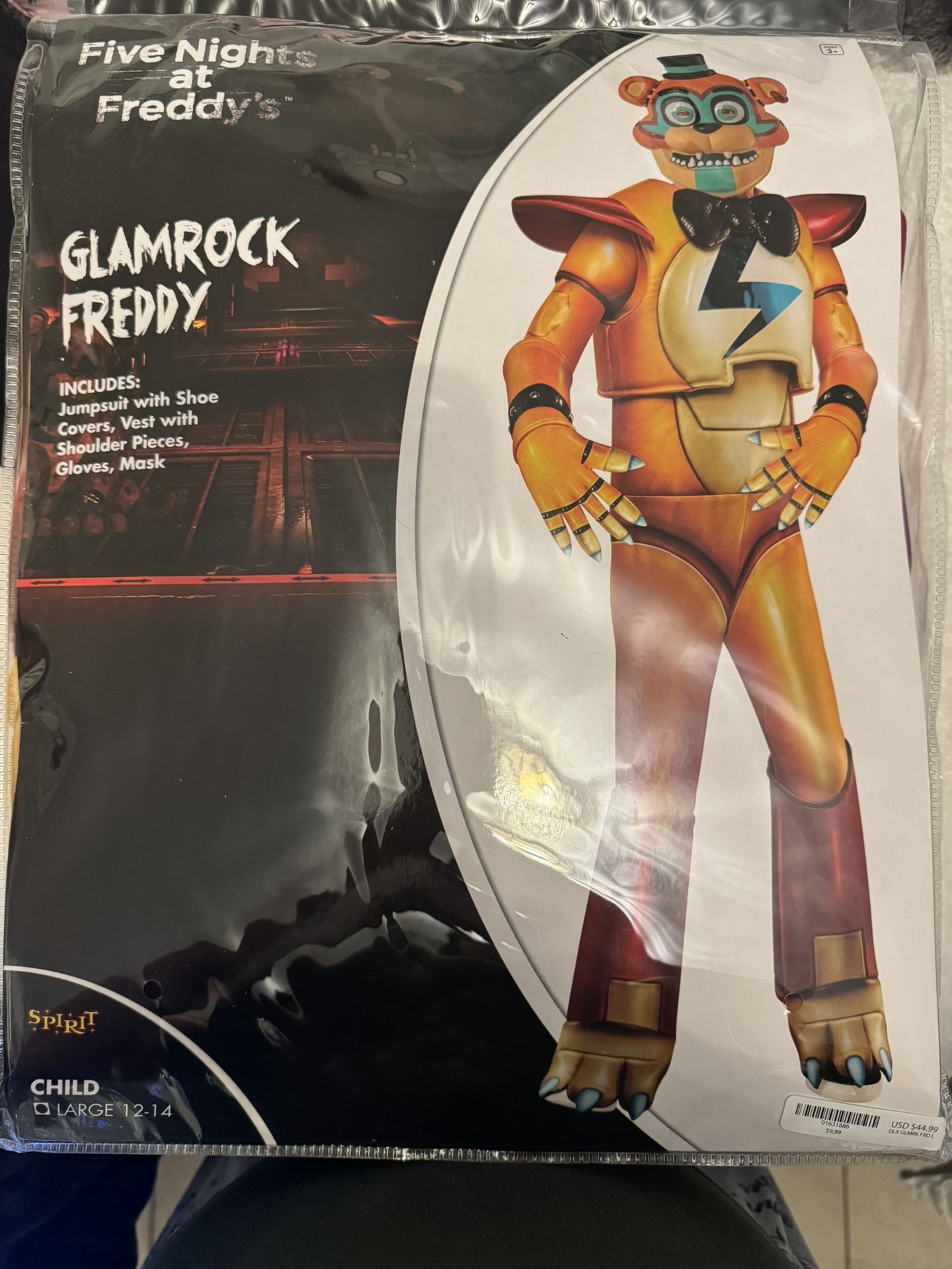 Glam Rock Freddy Costume New Never Used