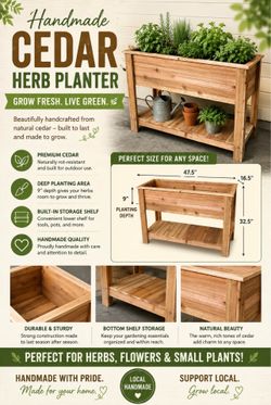 Handcrafted Raised bed garden planter