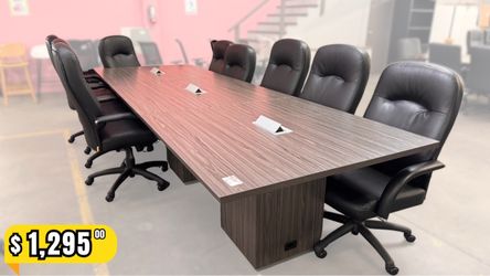 Rectangular Conference Table 15′ With Electrical