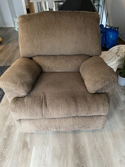 Large Beige Recliner