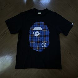 PLAID APE HEAD BAPE TEE (NEW) SIZE LARGE