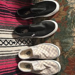 2 Pair Of New Vans Size7 Half 40 Each 
