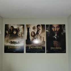Lord Of The Rings Movie Poster Set