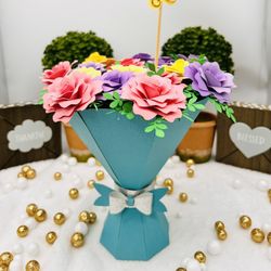 Forever Bouquet Of Roses - 3D Paper 