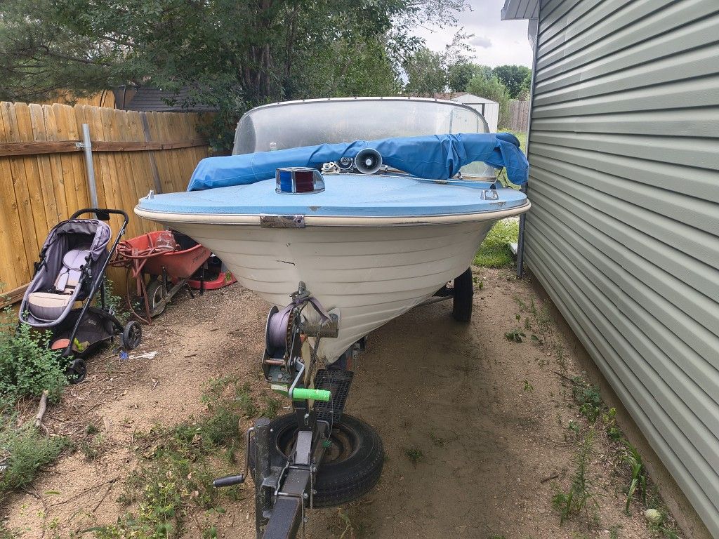 Boat, Trailer, Engine