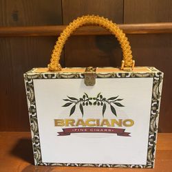 Braciano Cigar Purse Box Pina Colada Beaded w/pocket