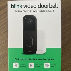 Blink Video Doorbell (newest model) – Head-to-toe HD view, two-year battery life, and edge AI processing. Sync Module Core included – System (Black)