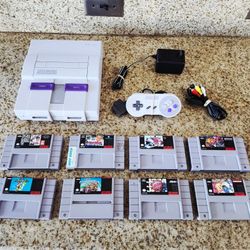 Original SUPER NINTENDO Set like New With GAMES!!