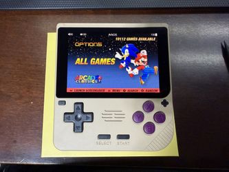 Powkiddy V10 Retro Handheld game console 128GB sd card with a ton of games!