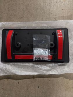 Tesla Front License Plate Mount Bracket - Black - Adhesive Installation