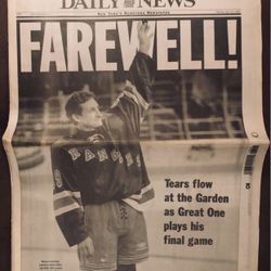 New York Daily News April 19, 1999 Wayne GRETZKY Says Farewell Complete-Unread