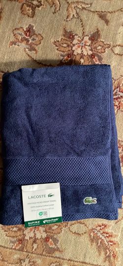 New Lacoste Blue Cotton, 54 Inch Soft Bath Towel