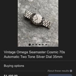 READ PLEASE OMEGA automatic Vintage Omega Seamaster Cosmic 70s Automatic Gold Tone  Dial 35mm Watch.