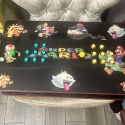 Super Mario themed arcade console