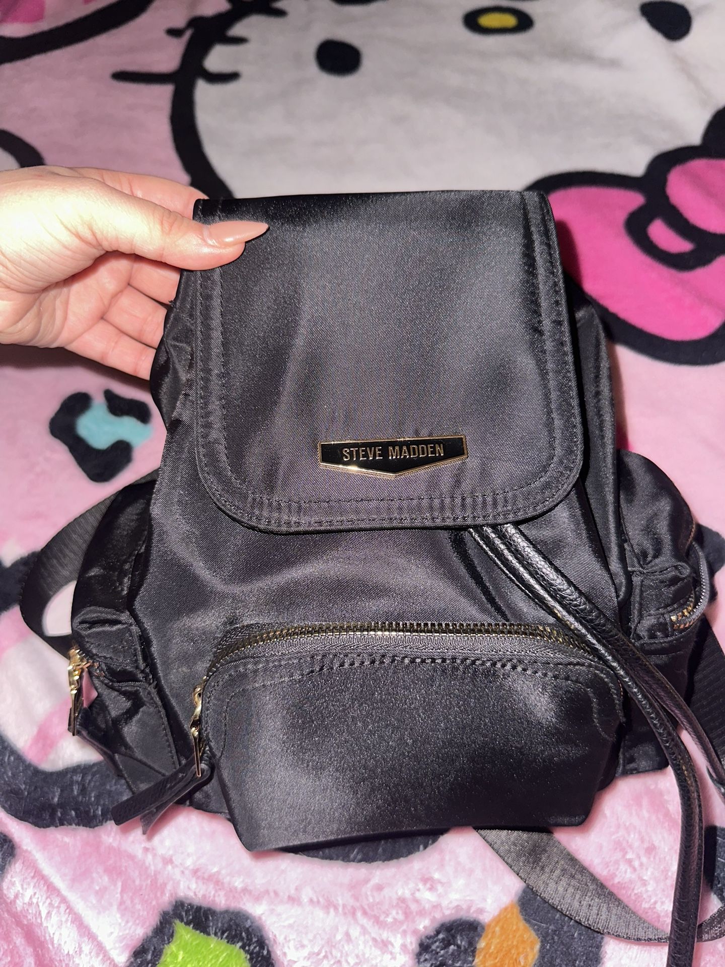 Steve Madden Black Small Backpack 