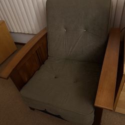 Wooden Accent Chair Set with 6 Inch Micro Velvet Cushion