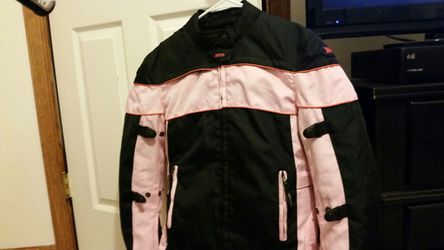 Small pink and black xelement motorcycle jacket