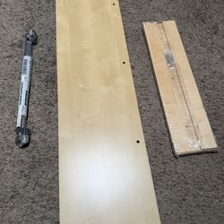 IKEA items $10 each: LACK Shelf, Mosslanda Picture Ledge, KOMPLEMENT Pull-out rails