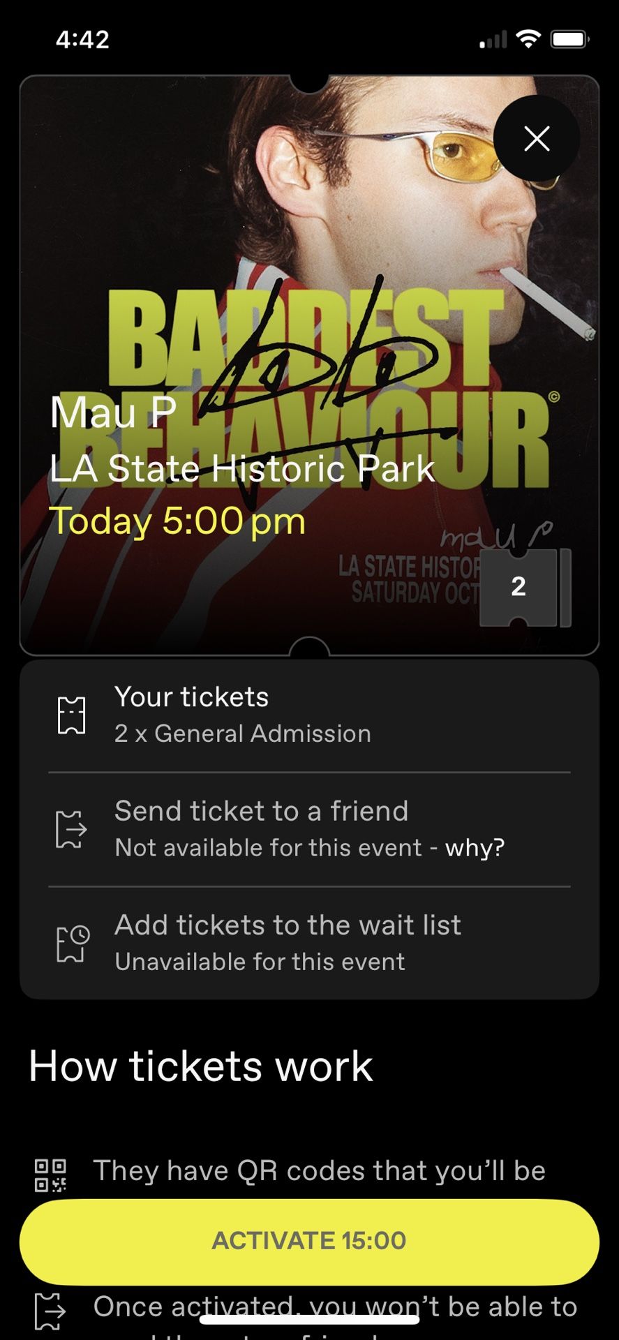 Mau P Concert Tickets 