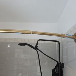 Curved Shower Tension Rod, Goldstone, NIB 