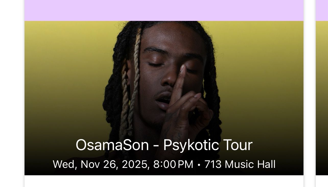 Osamson Ticket For Sale