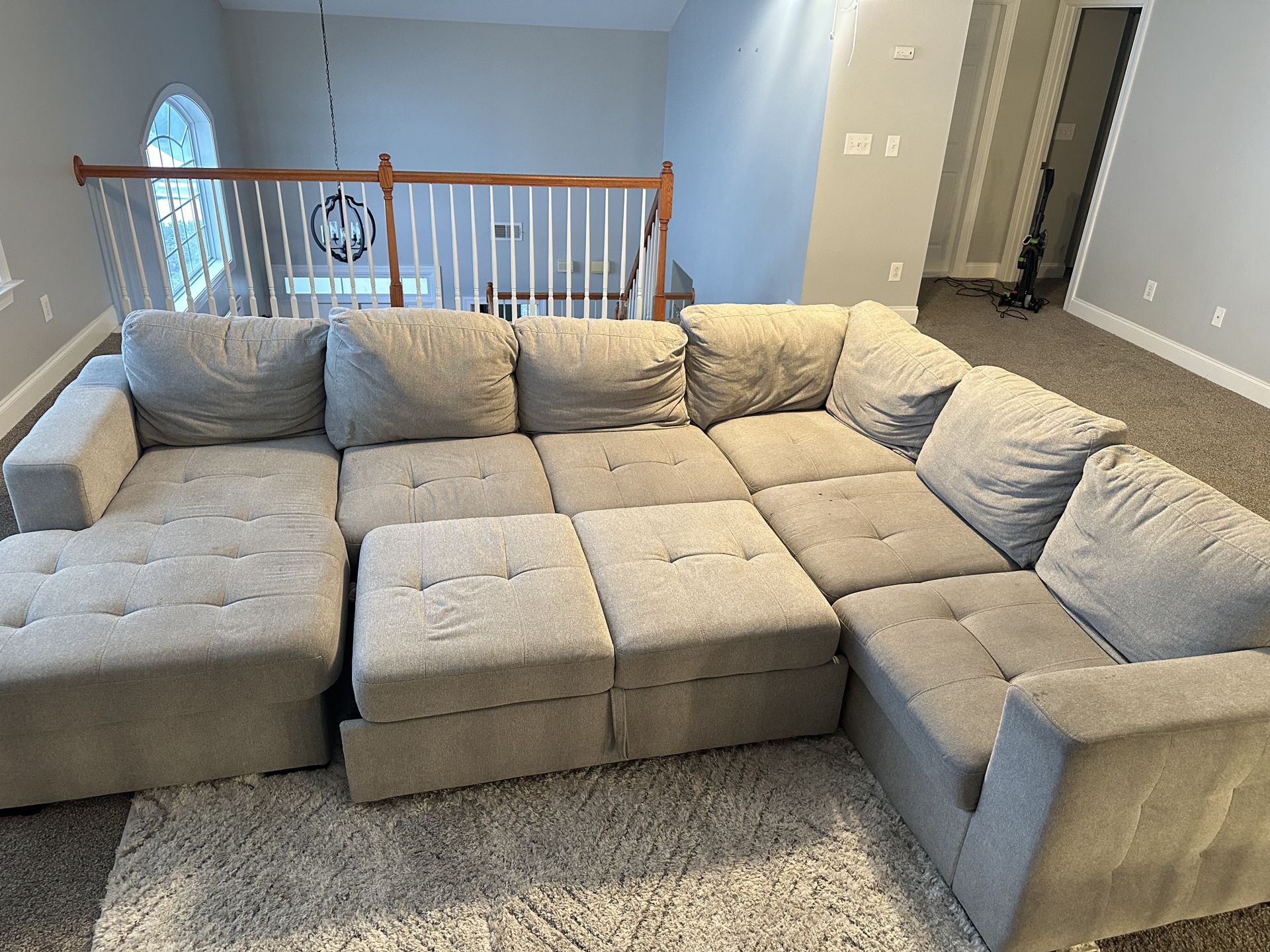 Grey Sectional Couch- $800 or best offer - Must Go ASAP by 2/7