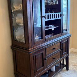 10-Piece Rectangle Dining Room Set with China Cabinet