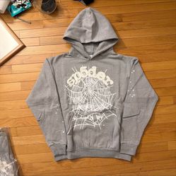 light gray spider hoodie