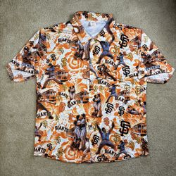 San Francisco Giants Men’s XL 2014 Championship Hawaiian Floral Button Up Shirt