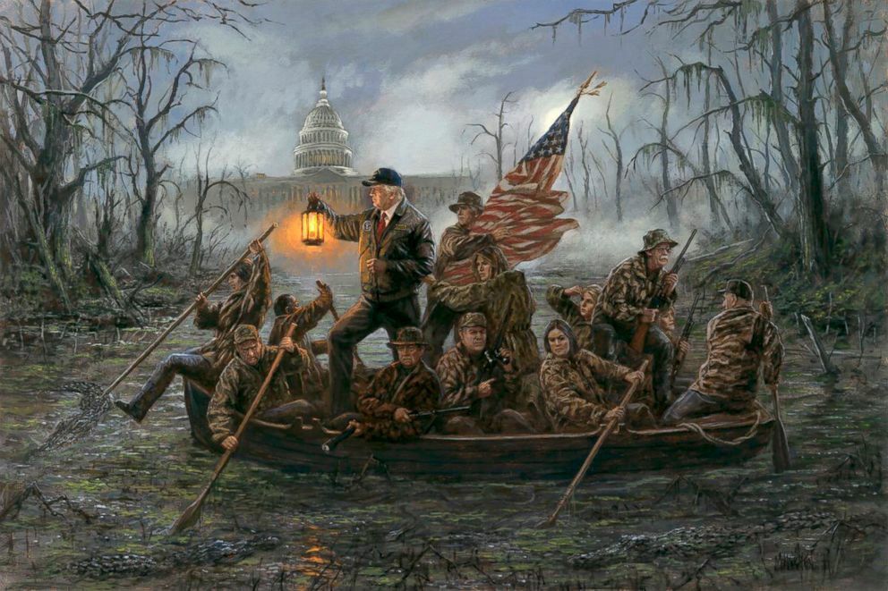 Jon McNaughton Crossing the Swamp Donald Trump Art Print 15 x 10