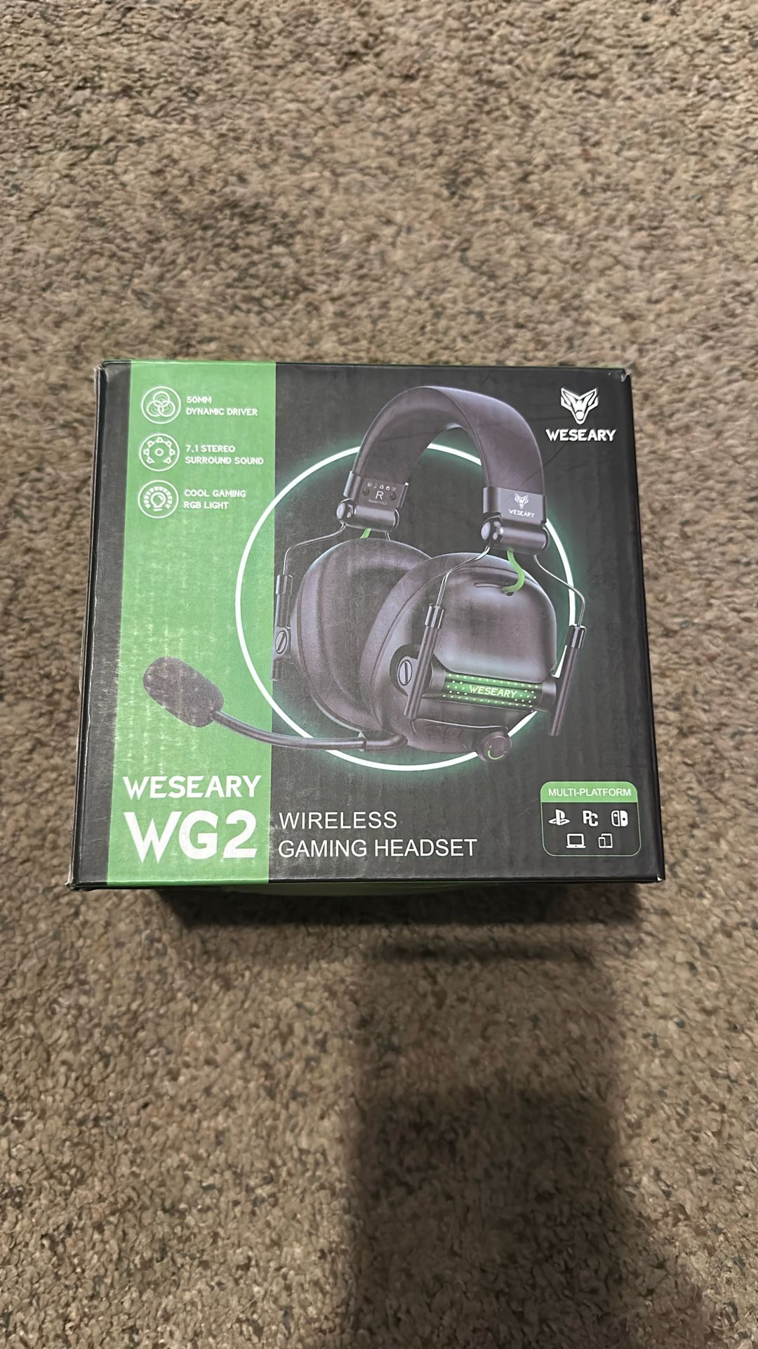Weseary WG2 Wireless Gaming Headset RGB