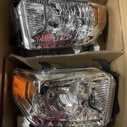 2014 To 2020 Toyota Tundra Headlights Chrome Luces Cromadas Micas Faros Calaveras