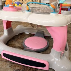 Baby Activity Center Walker Rocker With Jumping Board Feeding Tray Sensory Toys Music Toys 